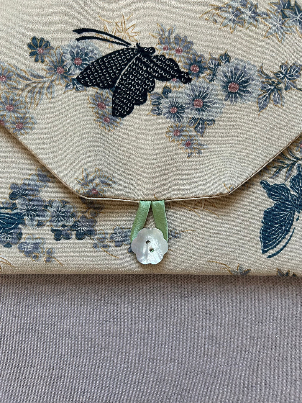 Vintage Silk Kimono Lingerie Travel Bag