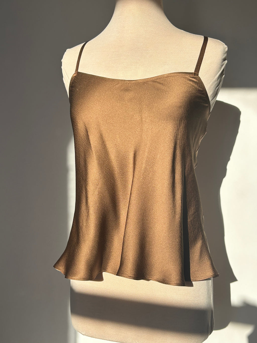 Milk Chocolate Hammered Silk Camisole