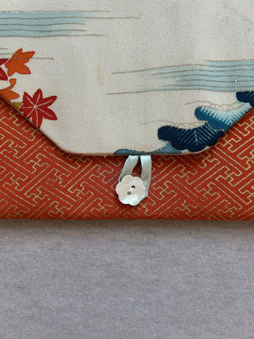 Vintage Silk Kimono Lingerie Travel Bag