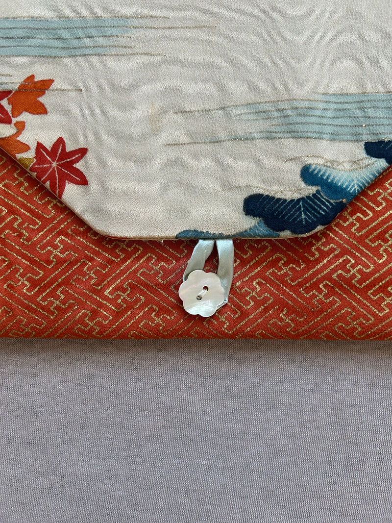 Vintage Silk Kimono Lingerie Travel Bag