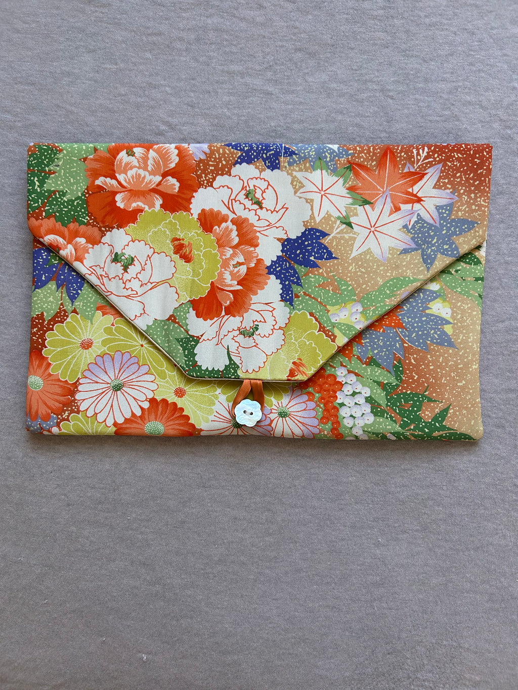 Vintage Silk/Rayon Kimono Lingerie Travel Bag