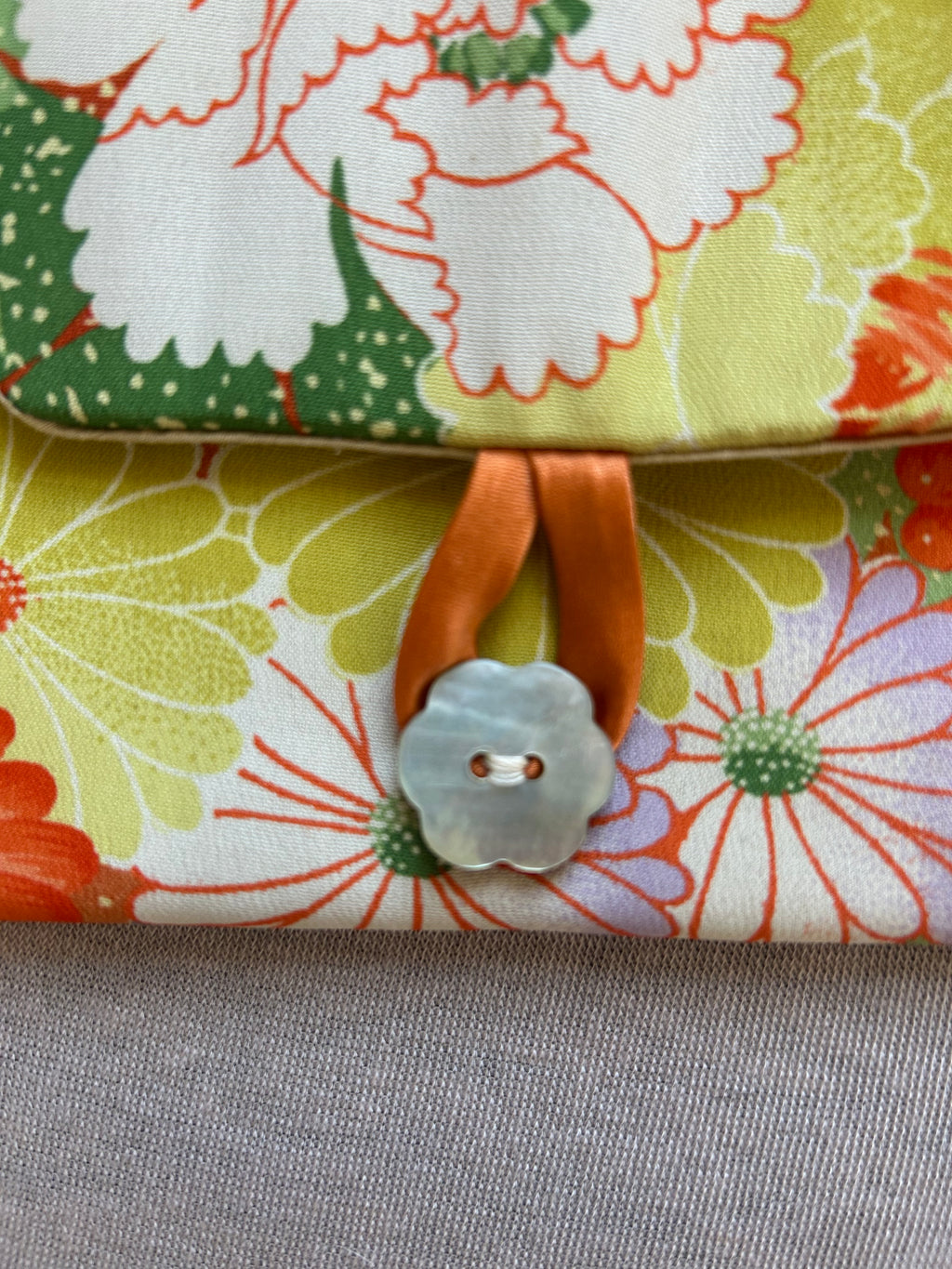 Vintage Silk/Rayon Kimono Lingerie Travel Bag
