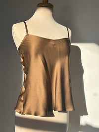 Milk Chocolate Hammered Silk Camisole