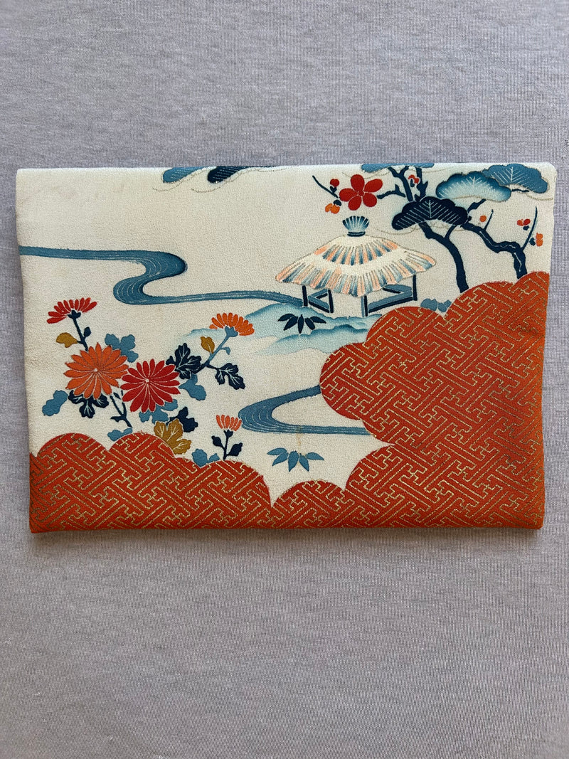 Vintage Silk Kimono Lingerie Travel Bag