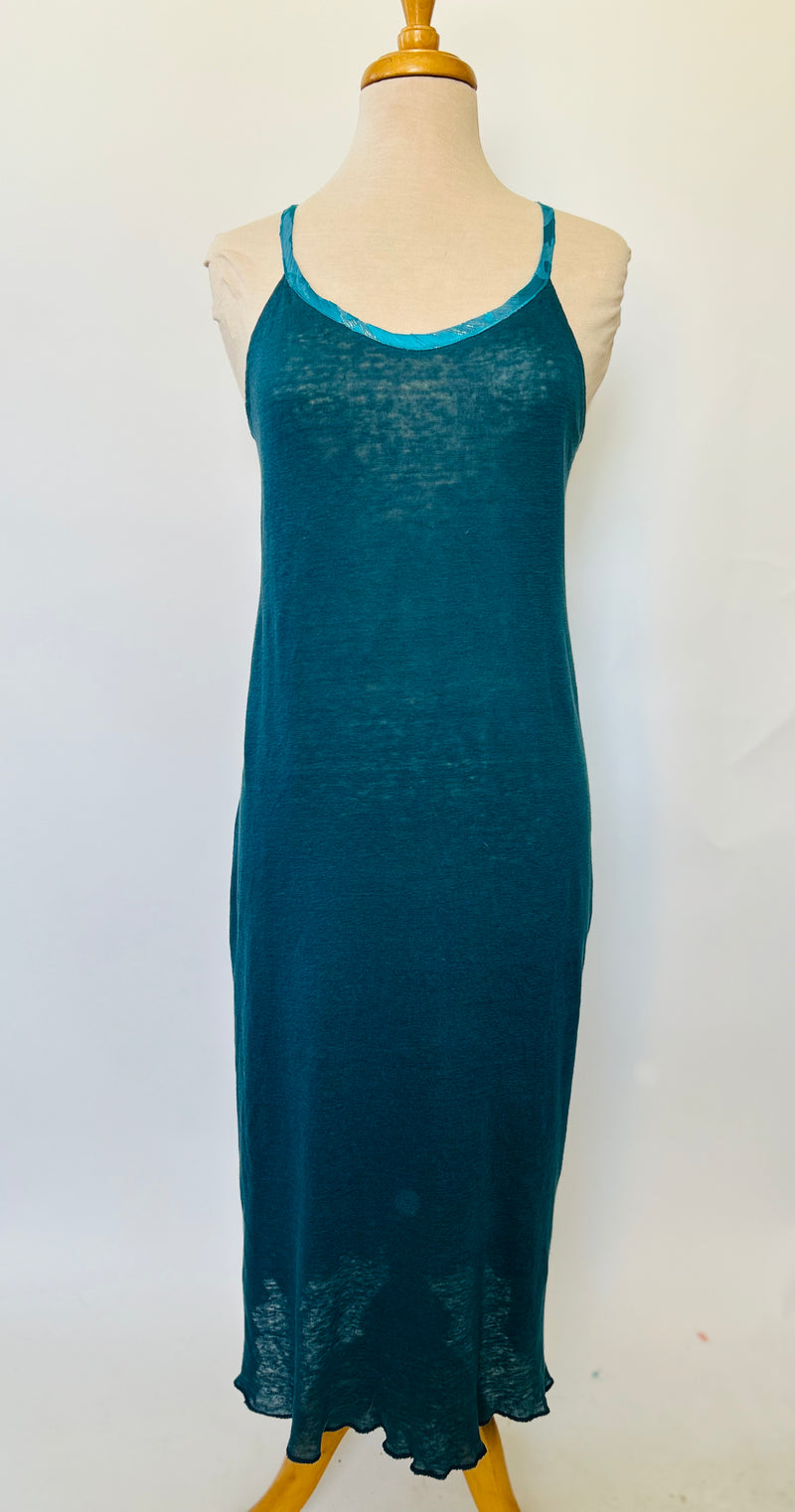 Stormy Blue Linen Knit Nightgown