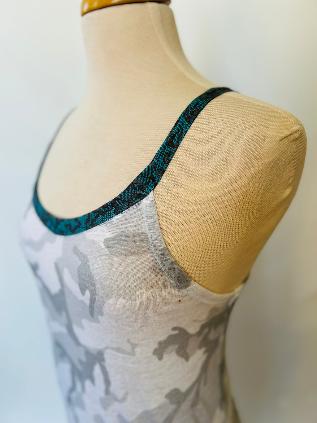 Camo Print Linen Knit Nightgown