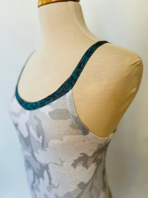 Camo Print Linen Knit Nightgown
