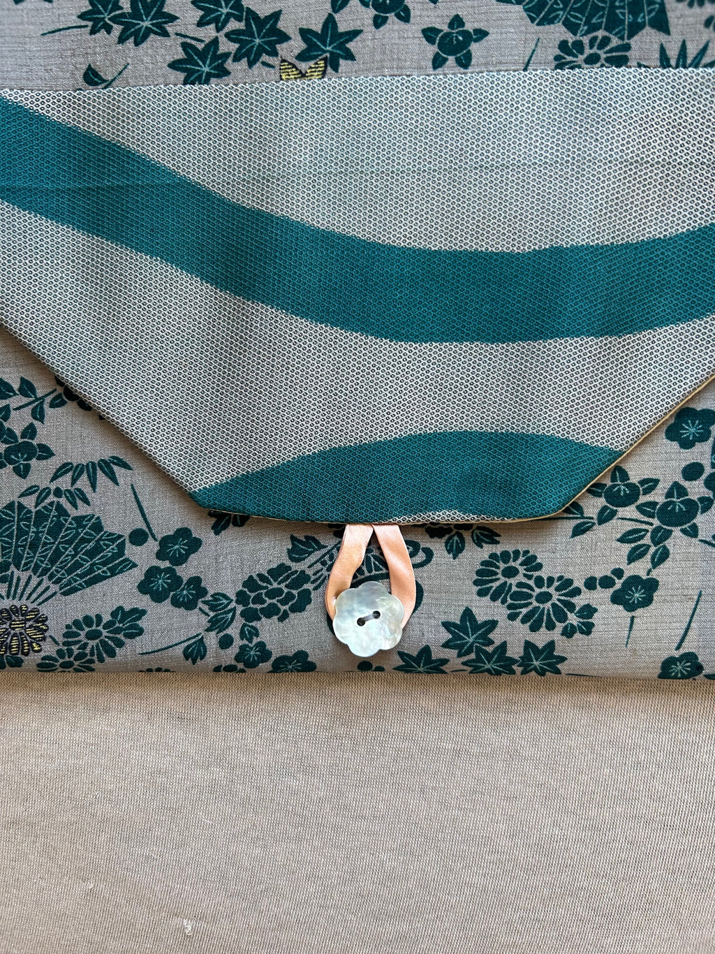 Vintage Silk Kimono Lingerie Travel Bag