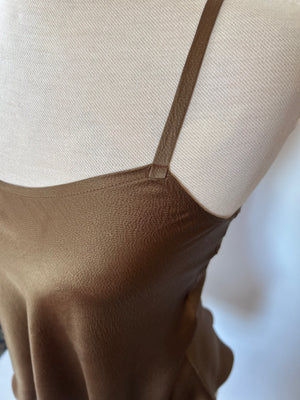 Milk Chocolate Hammered Silk Camisole
