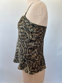 Snakeskin Silk Charmeuse Racerback Camisole