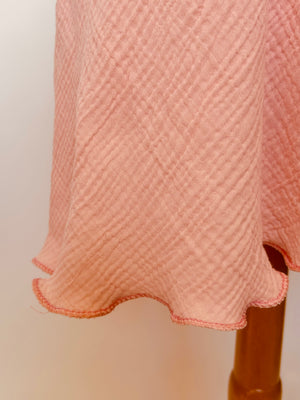 Peachy Pink Swiss Waffle Cotton Shortie Nightie
