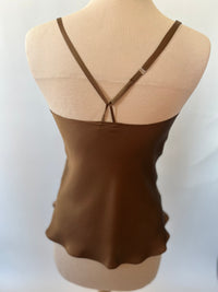Milk Chocolate Hammered Silk Camisole