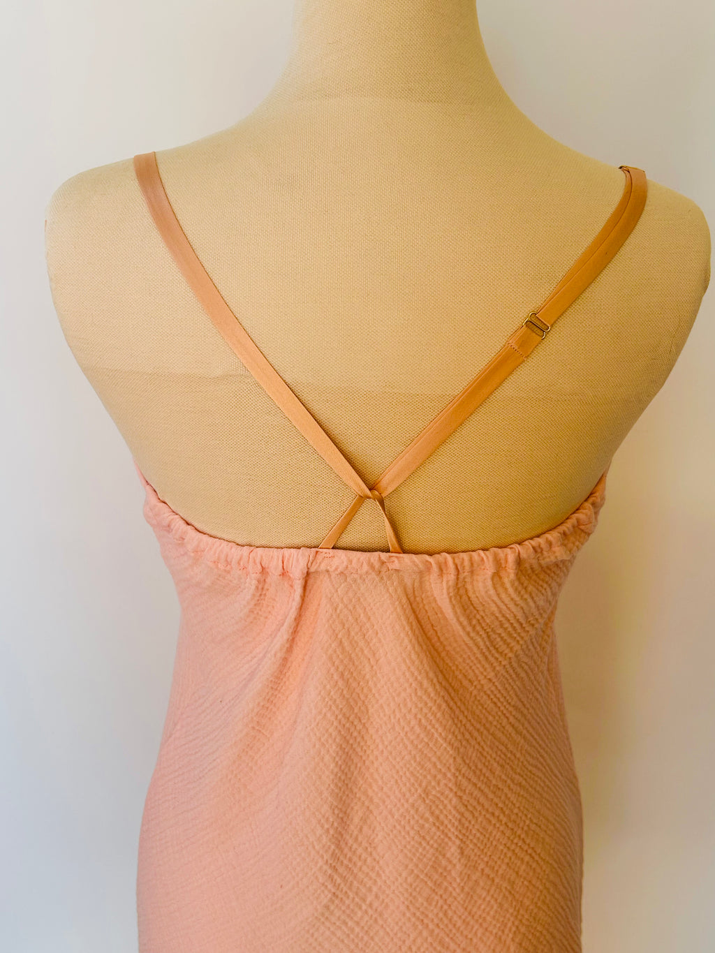 Peachy Pink Swiss Waffle Cotton Shortie Nightie