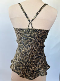 Snakeskin Silk Charmeuse Racerback Camisole