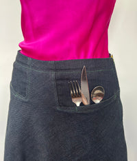 Denim Bias A-line skirt