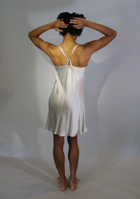 Silver Silk Charmeuse Bias Slip