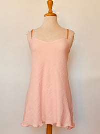 Peachy Pink Swiss Waffle Cotton Shortie Nightie