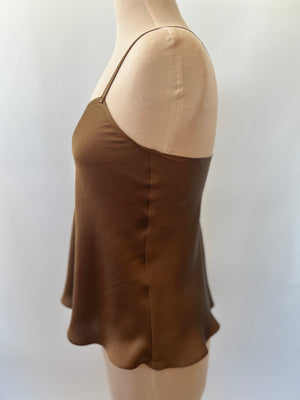 Milk Chocolate Hammered Silk Camisole