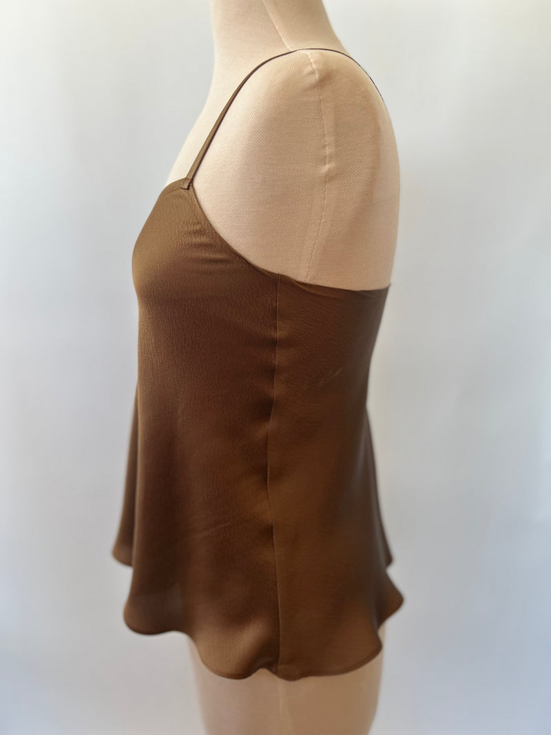 Milk Chocolate Hammered Silk Camisole