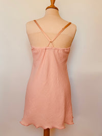 Peachy Pink Swiss Waffle Cotton Shortie Nightie