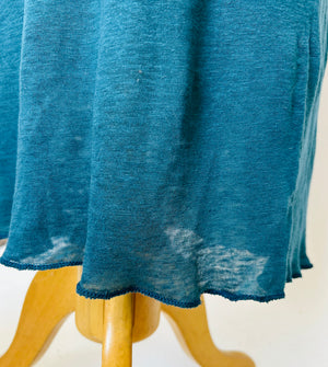 Stormy Blue Linen Knit Nightgown