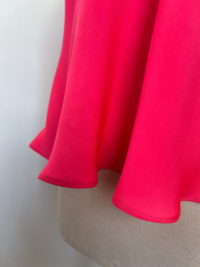 Carnation Pink Silk Georgette Racerback Camisole