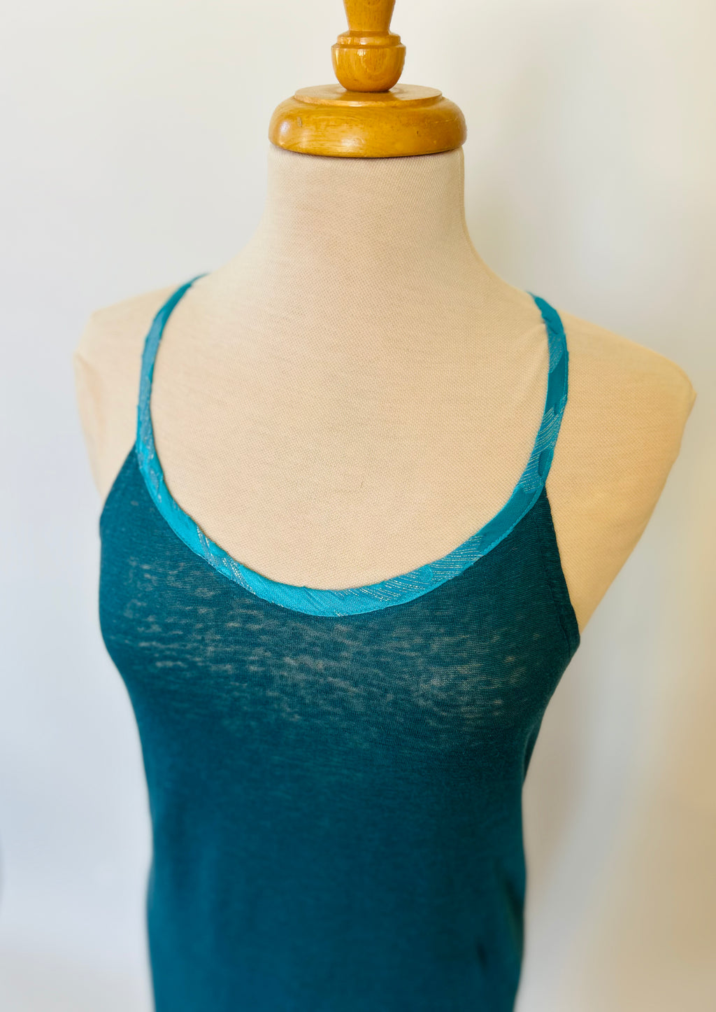 Stormy Blue Linen Knit Nightgown
