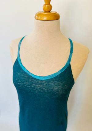 Stormy Blue Linen Knit Nightgown