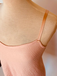 Peachy Pink Swiss Waffle Cotton Shortie Nightie