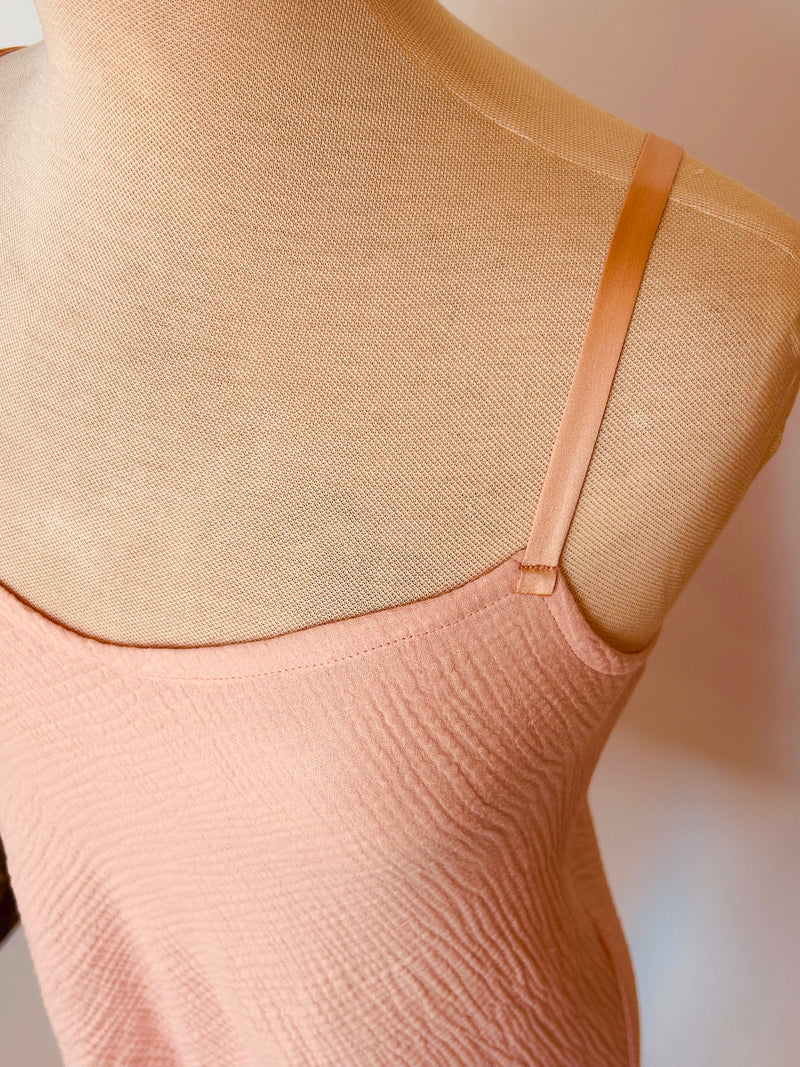 Peachy Pink Swiss Waffle Cotton Shortie Nightie