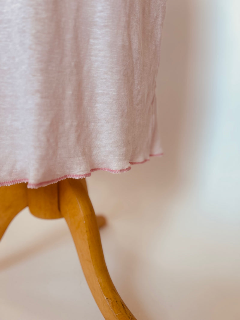 Baby Pink Linen Knit Nightgown