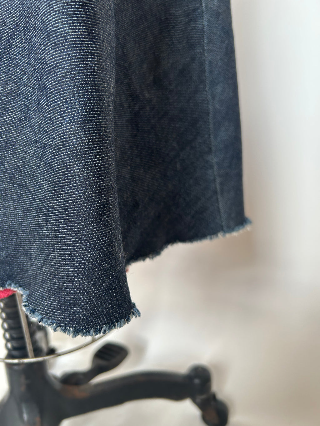 Denim Bias A-line skirt