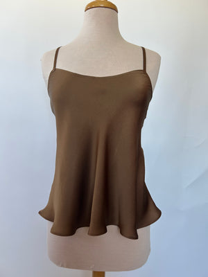 Milk Chocolate Hammered Silk Camisole
