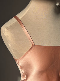 Pink Silk Charmeuse Bias Racerback Camisole