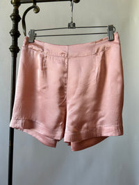 Bedroom Pink Silk Charmeuse Sleep Shorts