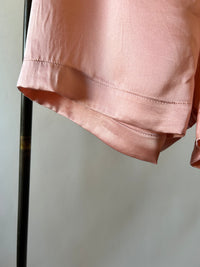 Bedroom Pink Silk Charmeuse Sleep Shorts