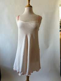 Pale Pink Doubleweight Swiss Waffle Cotton Shortie Nightie