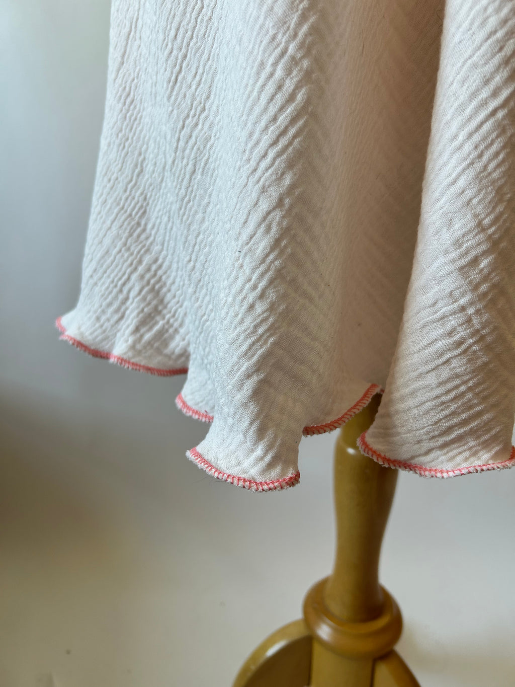 Pale Pink Doubleweight Swiss Waffle Cotton Shortie Nightie