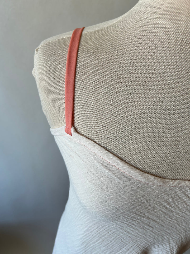 Pale Pink Doubleweight Swiss Waffle Cotton Shortie Nightie