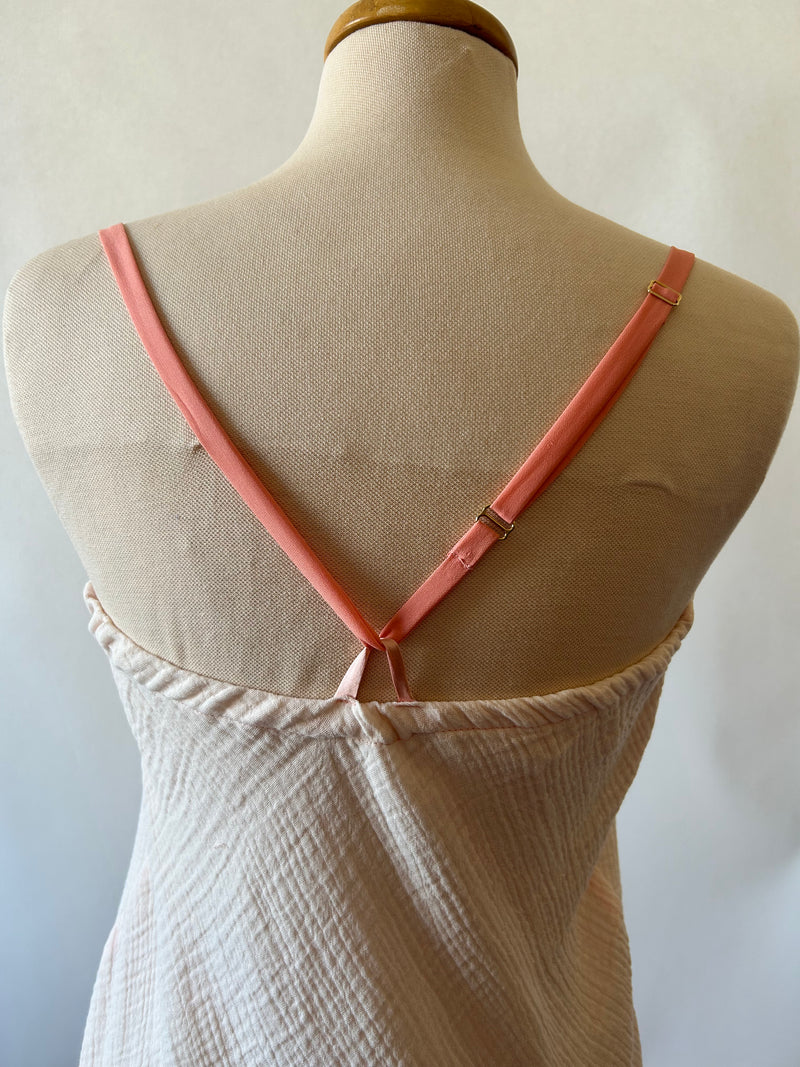 Pale Pink Doubleweight Swiss Waffle Cotton Shortie Nightie