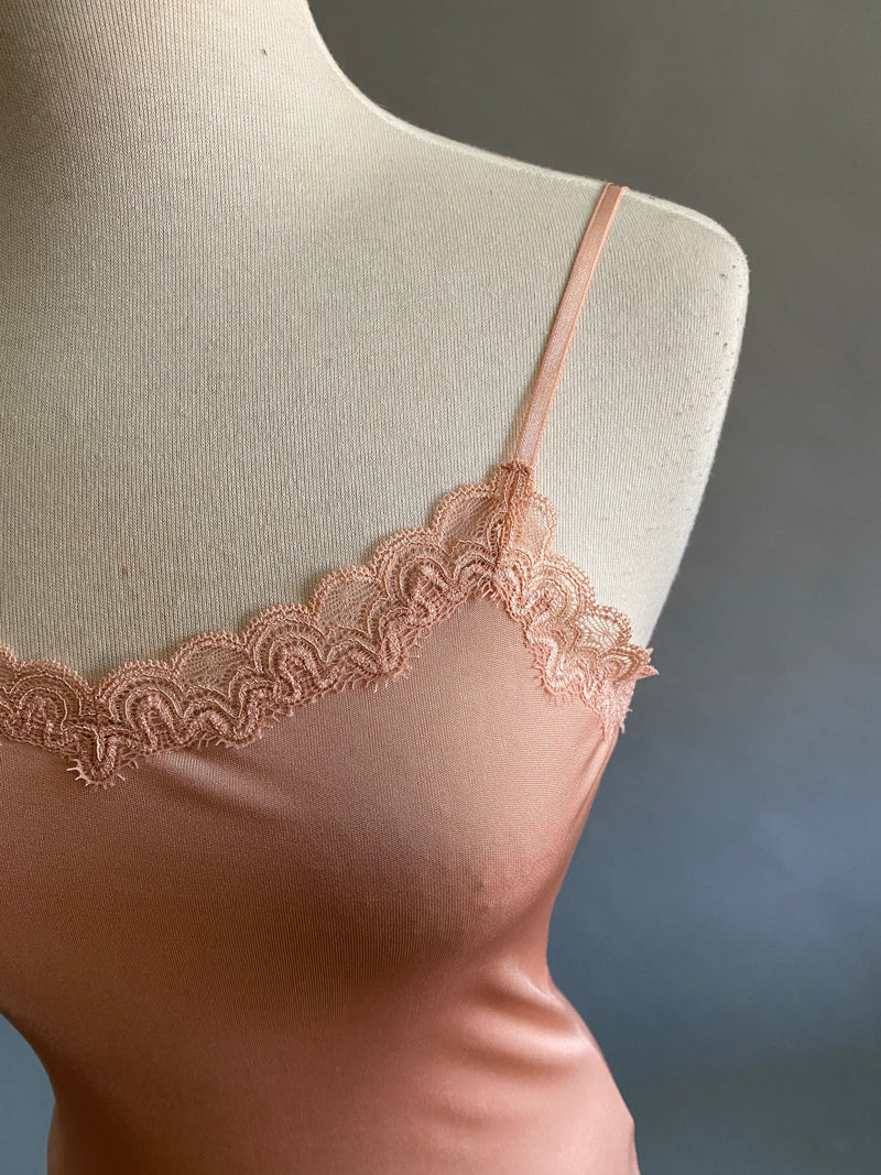Shell Pink Silk Jersey Camisole