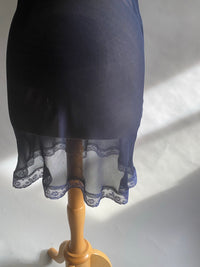 Navy Silk Chiffon slip