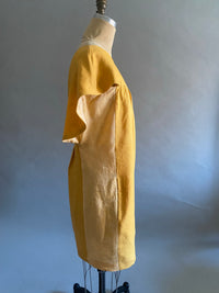 Mustard Linen Sprung/Summer Dress