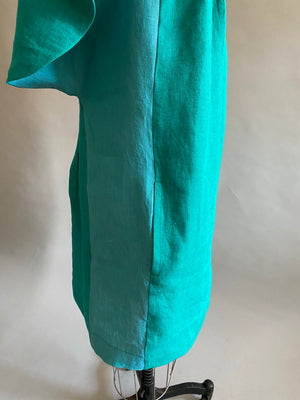 Electric Teal/Ocean Linen Sprung/Summer Dress