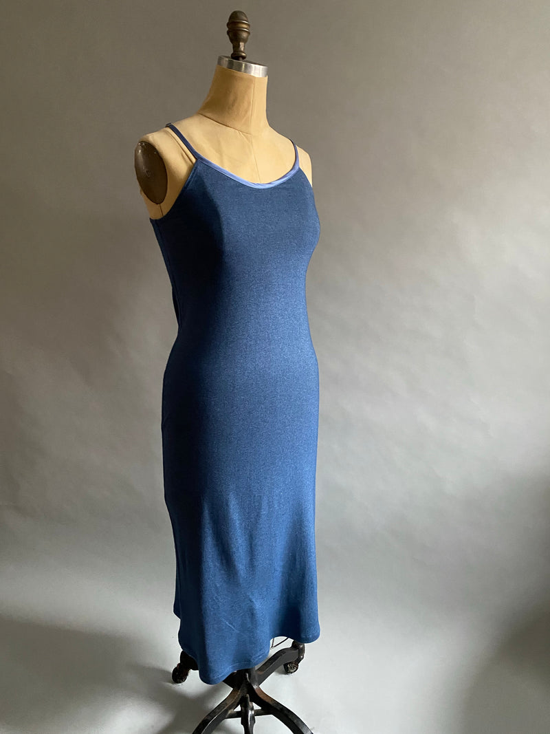 Denim Blue Italian Merino Wool Knit Nightie
