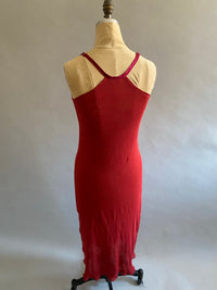 Deep Blood Orange Linen Knit Nightie