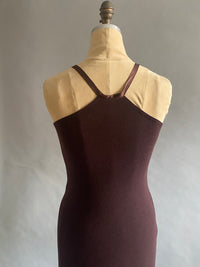 Warm Chocolate Wool Knit Nightgown