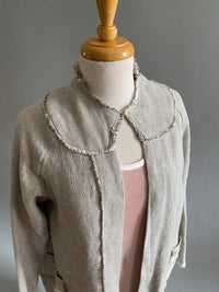 Heavyweight Gray Linen Twill Duster Coat