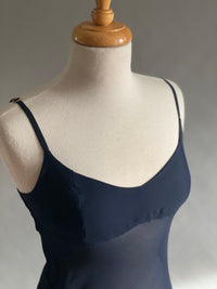 Navy Silk Chiffon slip