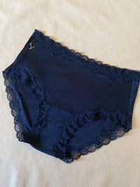 Black Silk Jersey Boy Short Panties